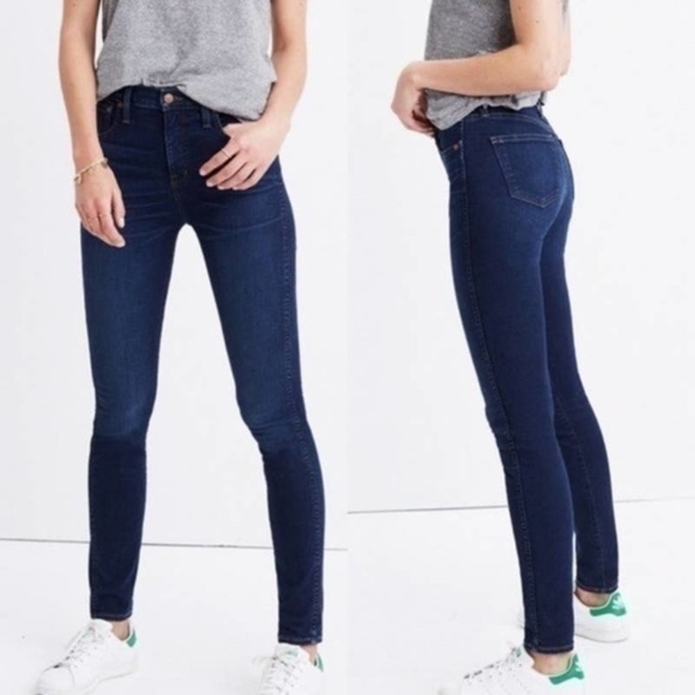 Madewell 10" High-Rise Skinny Jeans in Lydia Wash dark wash basic casual size 26